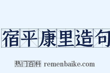 宿平康里造句是什么意思的图片